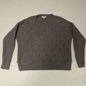 Madewell Bobble Pullover Sweater in Merino Wool Blend - Brown - Small